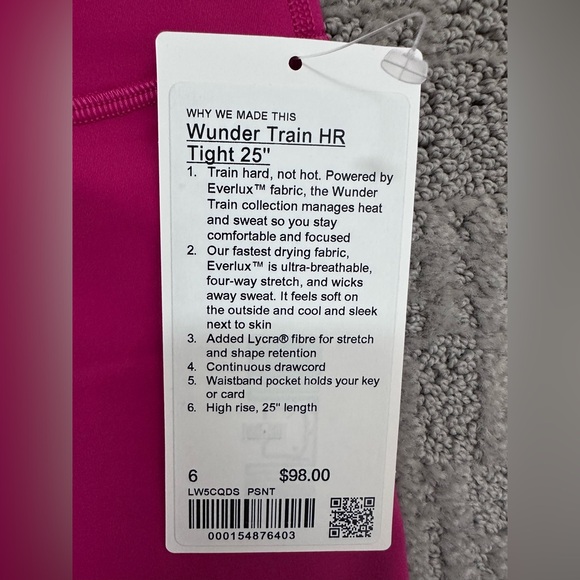 Lululemon Wunder Train HR Tight 25”-New With Tags - Picture 5 of 6